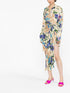vestido camisero asimétrico con estampado floral